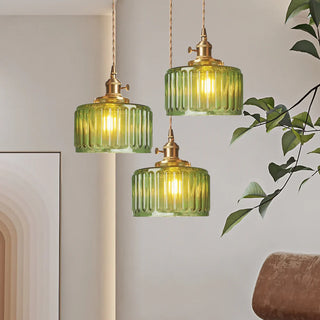 Závěsná lampa vintage drážkovaná dekorativní