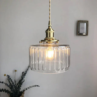 Závěsná lampa vintage drážkovaná dekorativní