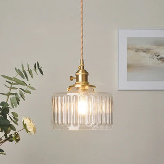 Závěsná lampa vintage drážkovaná dekorativní