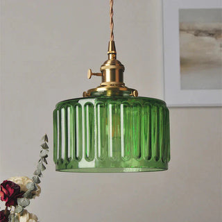 Závěsná lampa vintage drážkovaná dekorativní