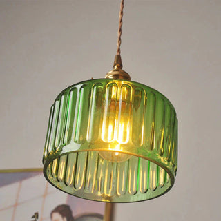 Závěsná lampa vintage drážkovaná dekorativní
