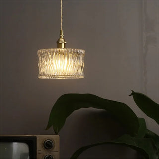 Závěsná lampa vintage drážkovaná dekorativní