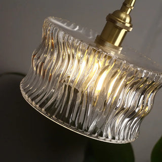 Závěsná lampa vintage drážkovaná dekorativní