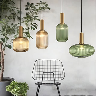 Ribbed Vintage Pendant Light