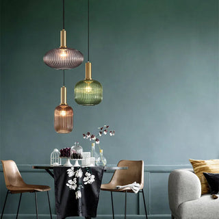 Ribbed Vintage Pendant Light