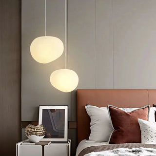 Závěsné světlo minimalistická bílá moderní koule