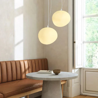 Závěsné světlo minimalistická bílá moderní koule