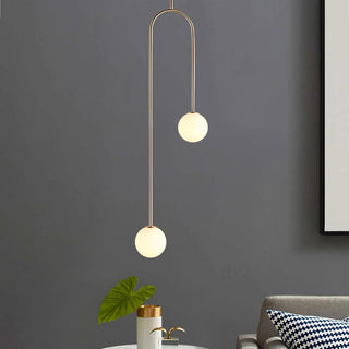 Závěsné světlo moderní dvojitá koule minimalistické