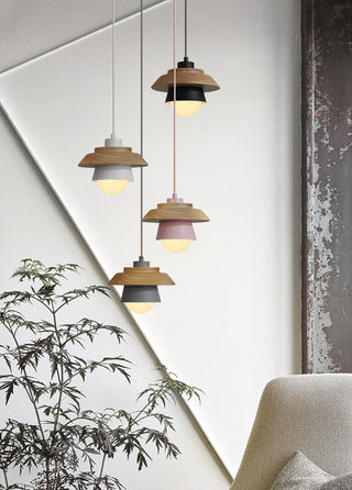 Závěsné světlo nordický styl dřevěné designové