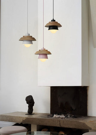 Závěsné světlo nordický styl dřevěné designové