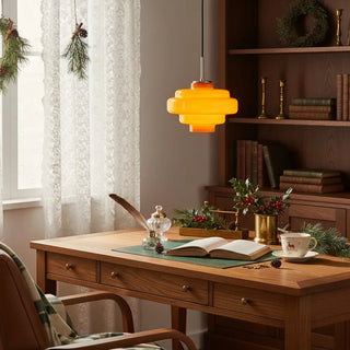 Retro layered pendant light for dining room