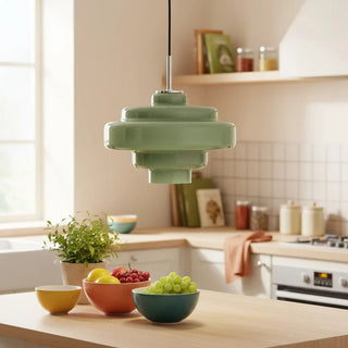 Retro layered pendant light for dining room
