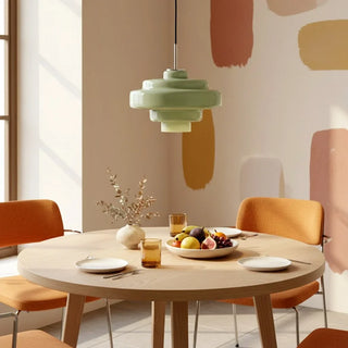 Retro layered pendant light for dining room