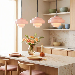 Retro layered pendant light for dining room