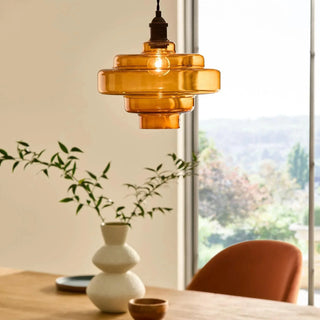 Retro layered pendant light for dining room