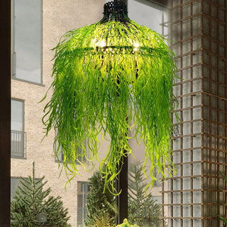 Hanging decorative floral pendant light