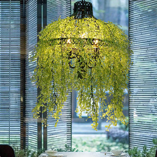 Hanging decorative floral pendant light