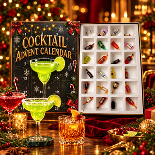 Adventní kalendář s miniaturními lahvičkami pro svátky