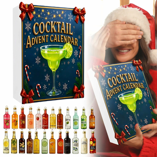 Adventní kalendář s miniaturními lahvičkami pro svátky