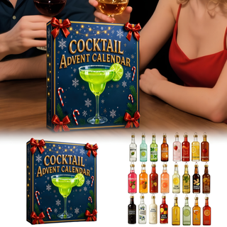Adventní kalendář s miniaturními lahvičkami pro svátky