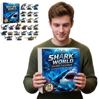 Advent calendar with shark figurines, collector's set