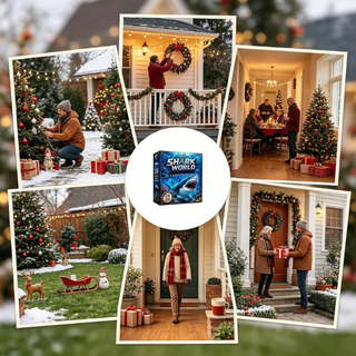 Advent calendar with shark figurines, collector's set