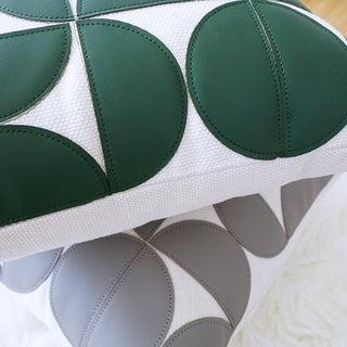 Povlak na polštář geometrický vzor půlkruhy – detail
