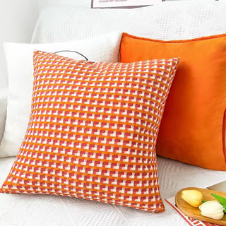 Decorative geometric patterned throw pillow for sofa