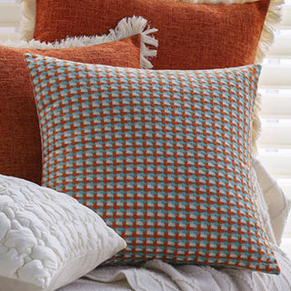 Decorative geometric patterned throw pillow for sofa