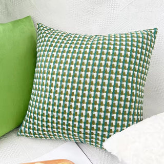 Decorative geometric patterned throw pillow for sofa