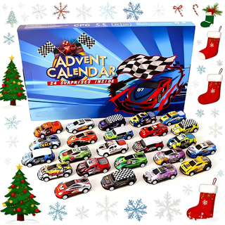 Advent calendar with 24 collectible car models