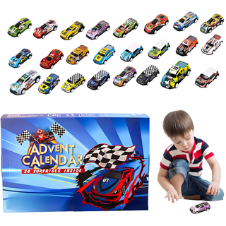 Advent calendar with 24 collectible car models