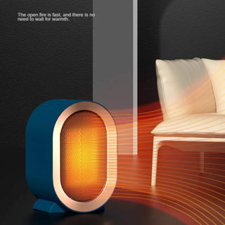 Compact portable electric fan heater for the home office
