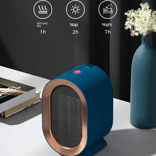 Compact portable electric fan heater for the home office