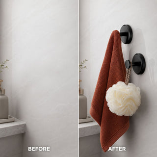 Round matte wall-mounted towel rack for the bathroom