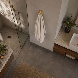 Round matte wall-mounted towel rack for the bathroom