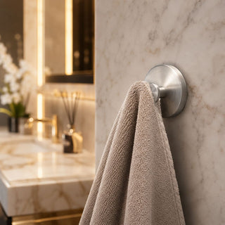 Round matte wall-mounted towel rack for the bathroom