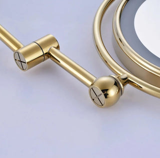 Double-sided wall-mounted cosmetic mirror with LED for the bathroom