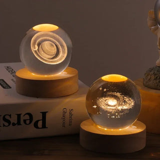 Crystal Ball LED Night Lamp with Galaxy