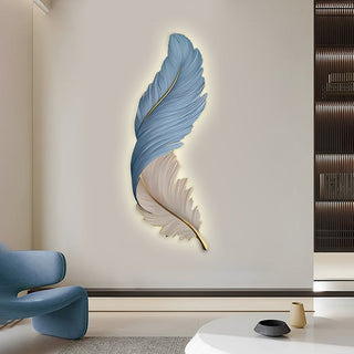 Dekorativní LED Nástěnné Svítidlo | Moderní Design Peří