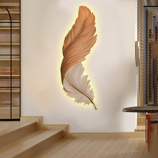 Dekorativní LED Nástěnné Svítidlo | Moderní Design Peří