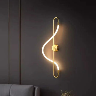 Oval minimalist LED wall light for the living room