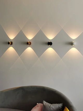 Vnitřní Moderní Nástěnná Lampa | Mosazný Kulatý LED Návrh