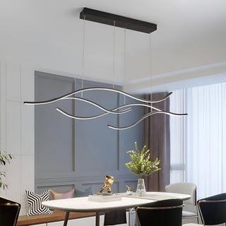 Moderní LED Závěsné Svítidlo | Vlnový Lustr nad Jídelní Stůl