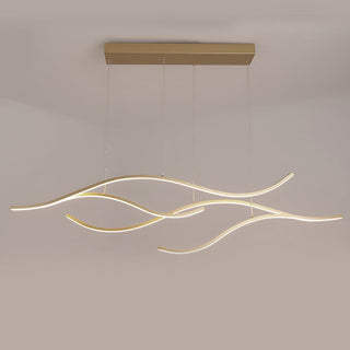 Moderní LED Závěsné Svítidlo | Vlnový Lustr nad Jídelní Stůl