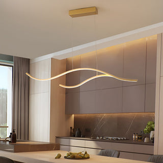 Moderní LED Závěsné Svítidlo | Vlnový Lustr nad Jídelní Stůl