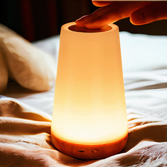 Table lamp for bedside with touch dimming
