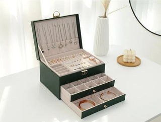 Multi-layer modern jewelry box for women