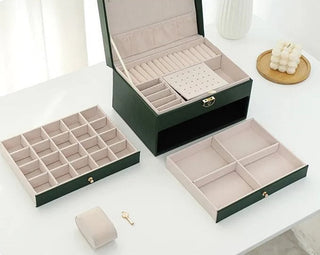 Multi-layer modern jewelry box for women