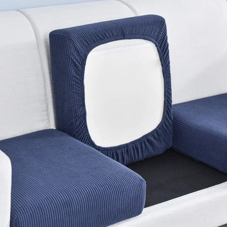 Housse extensible côtelée pour siège, élastique, pour salon